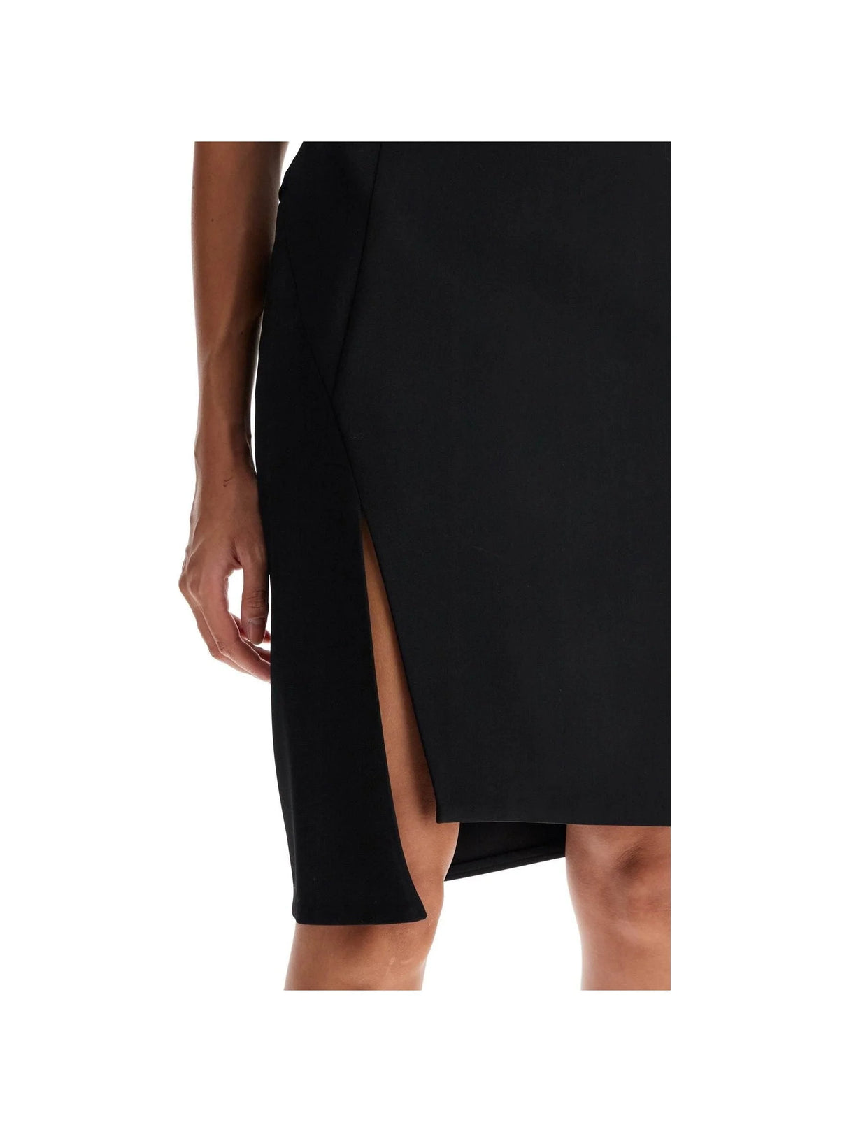 Asymmetric Wool Pencil Skirt-Versace-JOHN JULIA