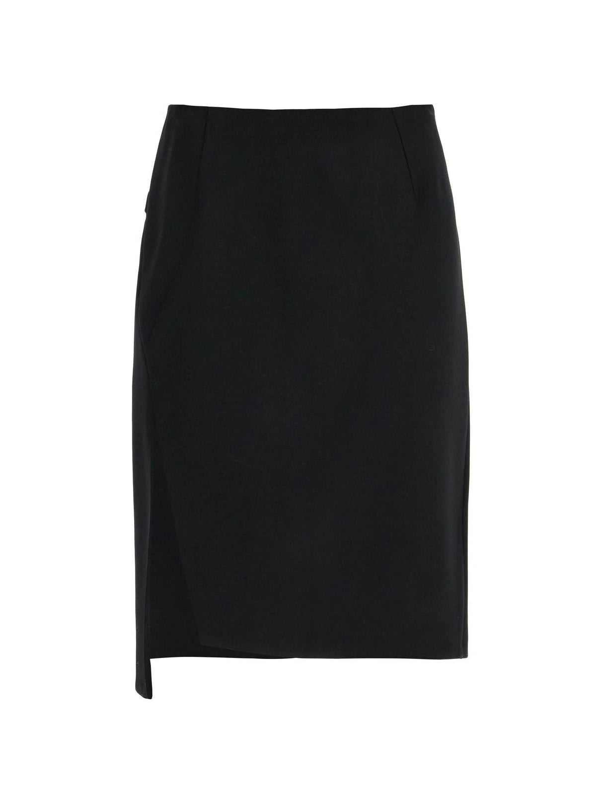 Asymmetric Wool Pencil Skirt-Versace-JOHN JULIA