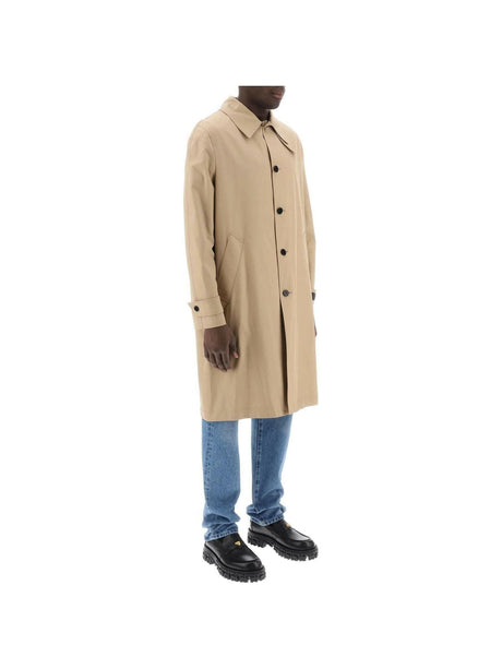 VERSACE-Barocco Panelled Gabardine Trench Coat-JOHN JULIA