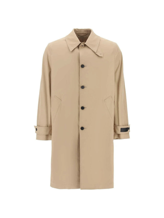 VERSACE-Barocco Panelled Gabardine Trench Coat-JOHN JULIA