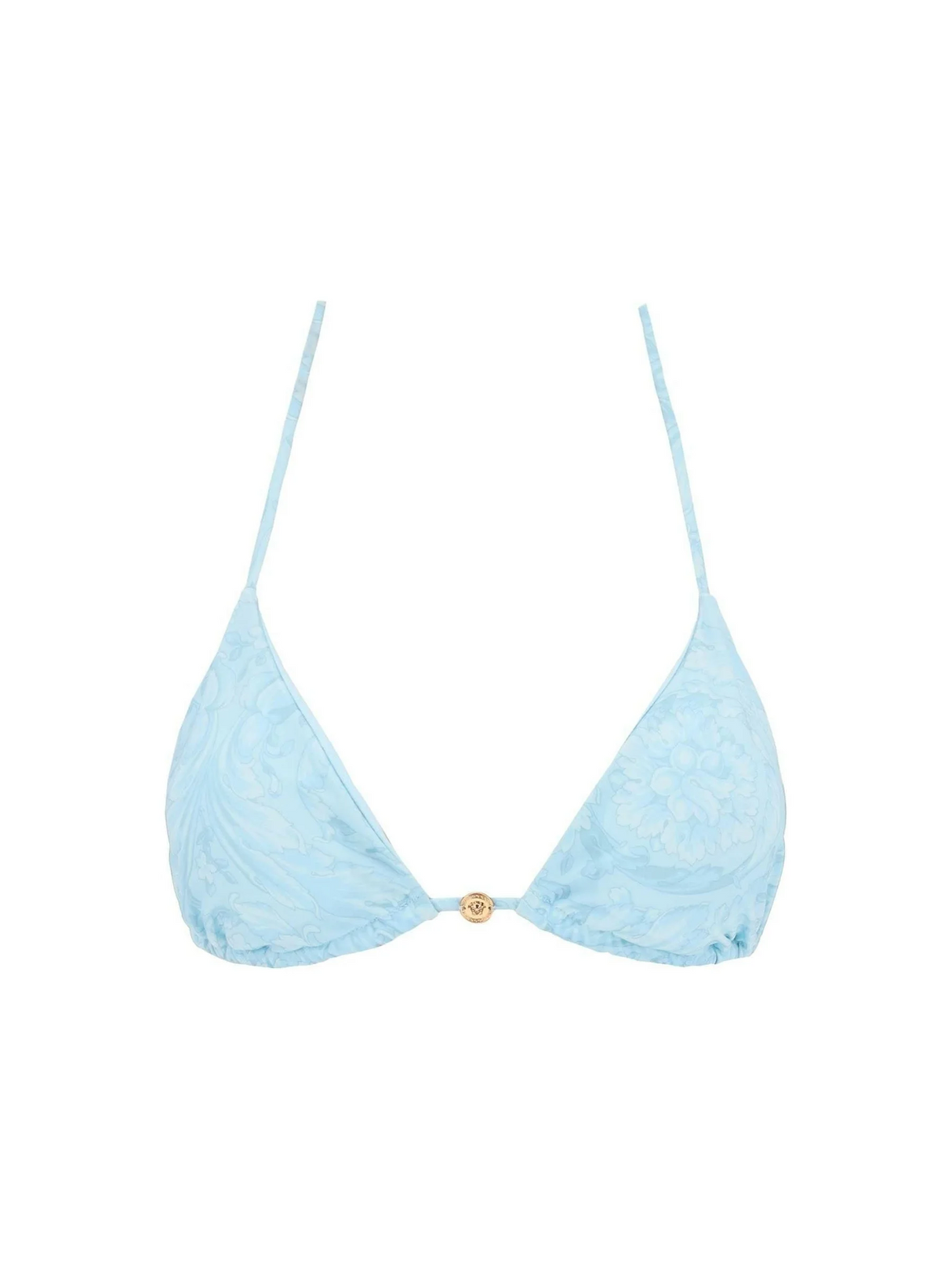 Blue Barocco Print Bikini Top VERSACE JOHN JULIA.