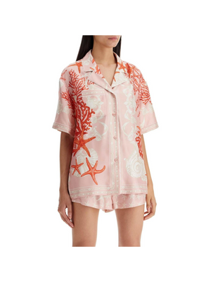 Barocco Sea Print Silk Shirt.