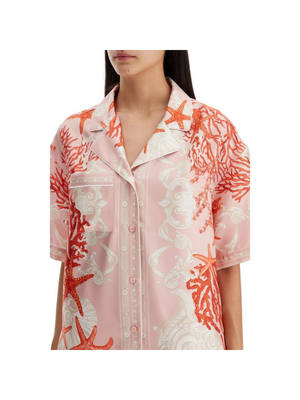 Barocco Sea Print Silk Shirt.