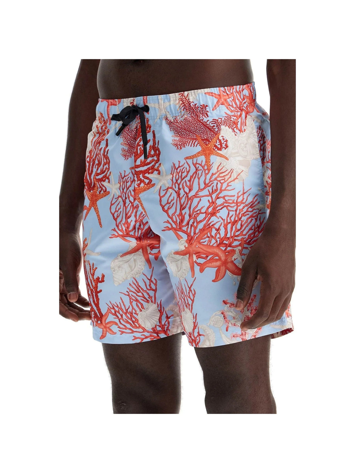 VERSACE-Barocco Sea Print Slim-Fit Shorts-JOHN JULIA