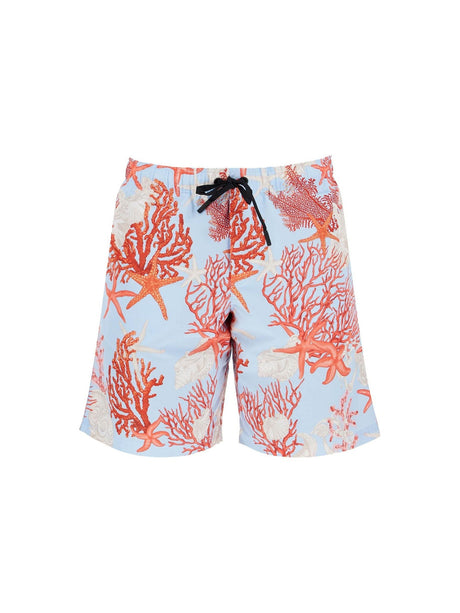 VERSACE-Barocco Sea Print Slim-Fit Shorts-JOHN JULIA