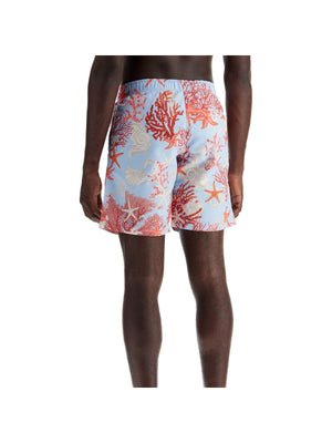 VERSACE-Barocco Sea Print Slim-Fit Shorts-JOHN JULIA