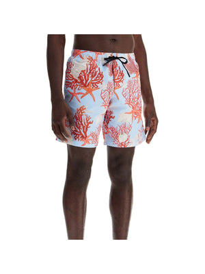 VERSACE-Barocco Sea Print Slim-Fit Shorts-JOHN JULIA