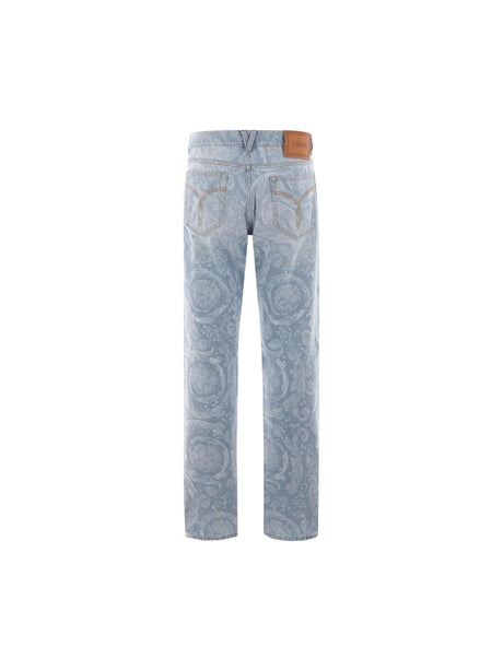 Barocco Silhouette Denim Jeans-VERSACE-JOHN JULIA