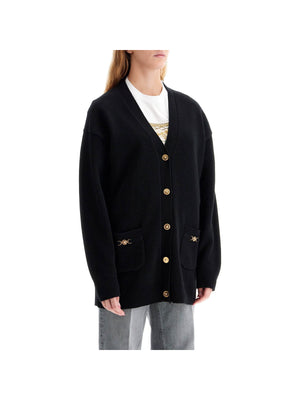 VERSACE-Cashmere-Blend Knit Boxy Cardigan -JOHN JULIA.