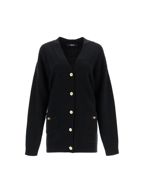 VERSACE-Cashmere-Blend Knit Boxy Cardigan -JOHN JULIA.