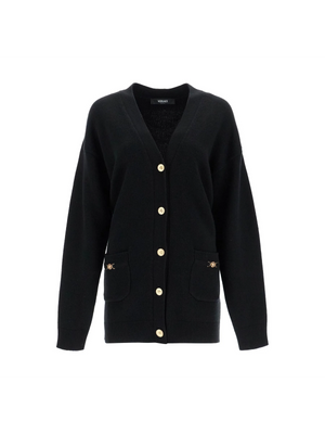 VERSACE-Cashmere-Blend Knit Boxy Cardigan -JOHN JULIA.