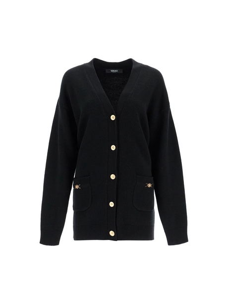 VERSACE-Cashmere-Blend Knit Boxy Cardigan -JOHN JULIA.