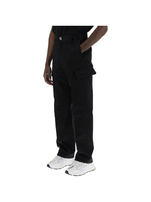 Black Cotton Gabardine Cargo Pants VERSACE JOHN JULIA.