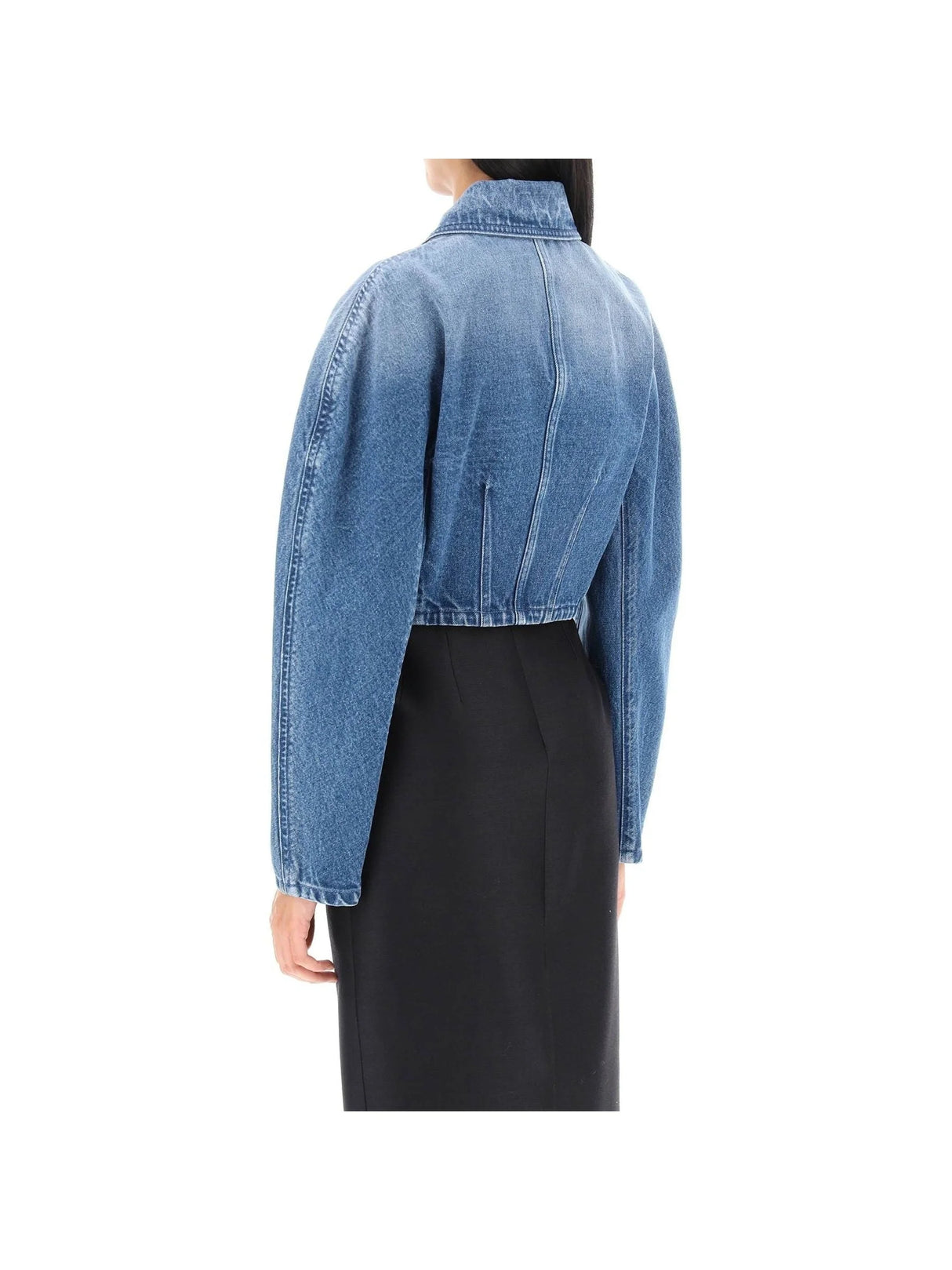 Cropped Denim Jacket - Women > Clothing > Jackets and Blazers > Denim jackets