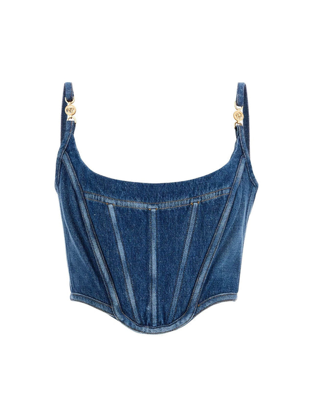 Denim Top Corset - 34 - Women > Clothing > Tops and Sweatshirts > Tops