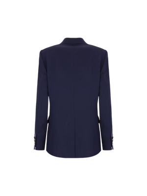 Double-Breasted Twill Jacket-Versace-JOHN JULIA