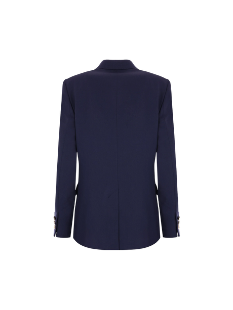 Double-breasted Twill Jacket-VERSACE-JOHN JULIA