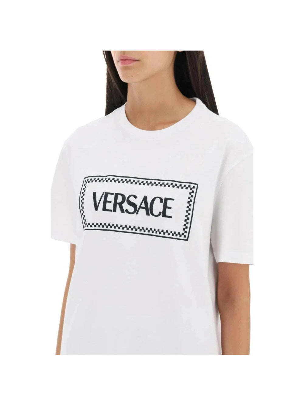 T-Shirt With Logo Embroidery VERSACE JOHN JULIA.