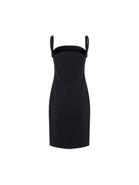 Envers Crepe Satin Sleeveless Dress-VERSACE-JOHN JULIA