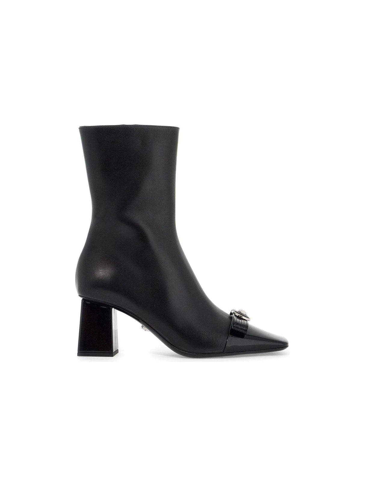 VERSACE-Gianni Ribbon Leather Ankle Boots With -JOHN JULIA.