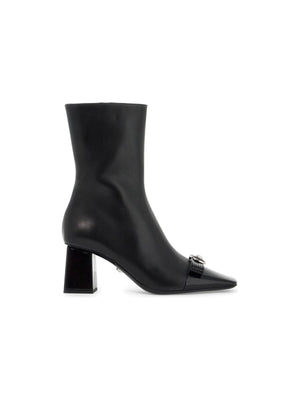 VERSACE-Gianni Ribbon Leather Ankle Boots With -JOHN JULIA.