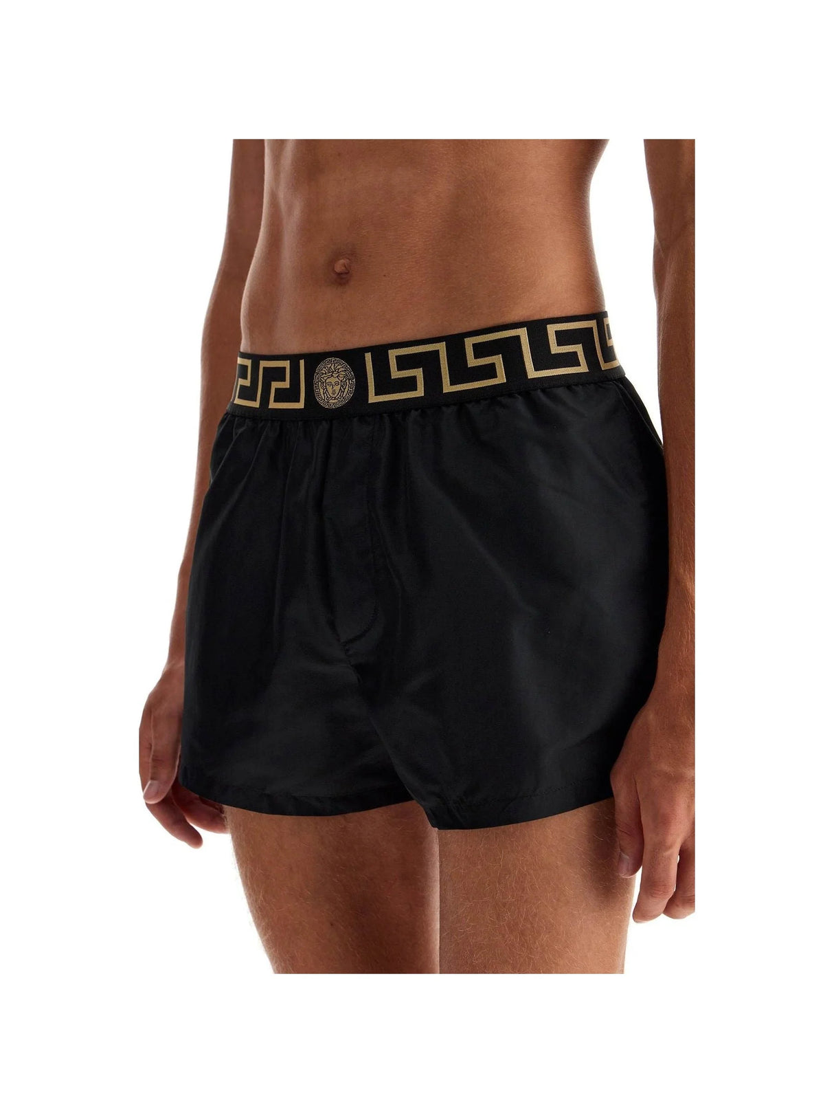 Greca Border Swim Shorts-Versace-JOHN JULIA