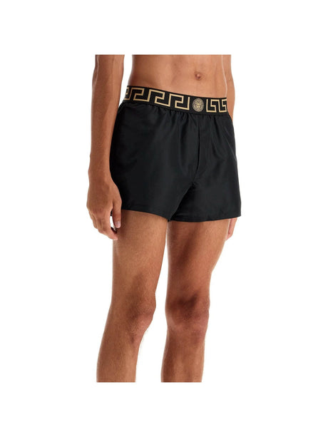 Greca Border Swim Shorts-Versace-JOHN JULIA