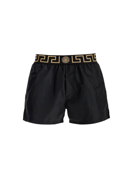 Greca Border Swim Shorts-Versace-JOHN JULIA