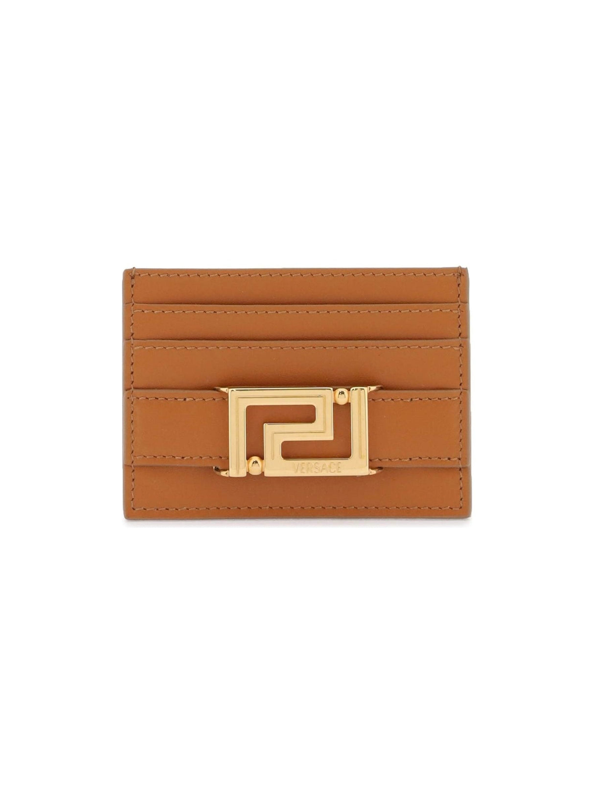 Greca Goddess Leather Cardholder - OS - Women > Accessories > Wallets and Small Leather Goods > Card holders