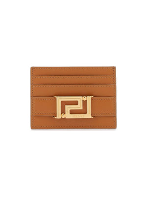 Greca Goddess Leather Cardholder - OS - Women > Accessories > Wallets and Small Leather Goods > Card holders