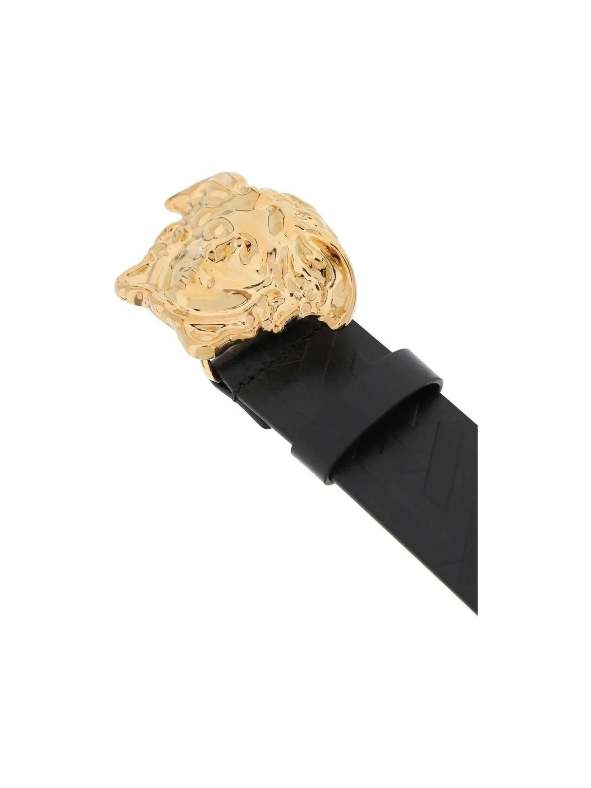 Black Greca Motif La Medusa Belt VERSACE JOHN JULIA.