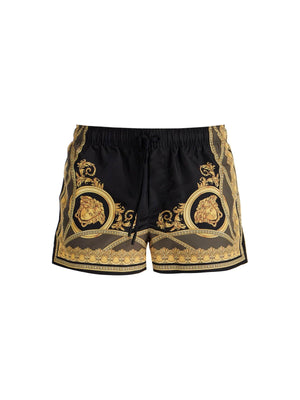 VERSACE-La Coupe des Dieux Print Swim Trunks-JOHN JULIA