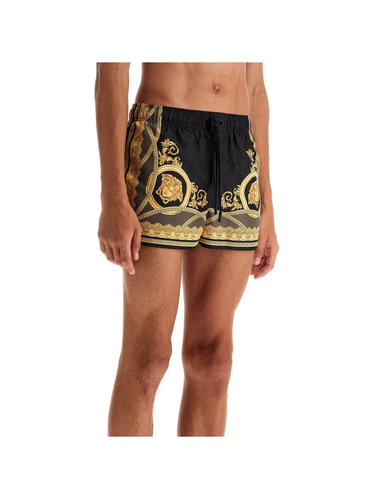 VERSACE-La Coupe des Dieux Print Swim Trunks-JOHN JULIA