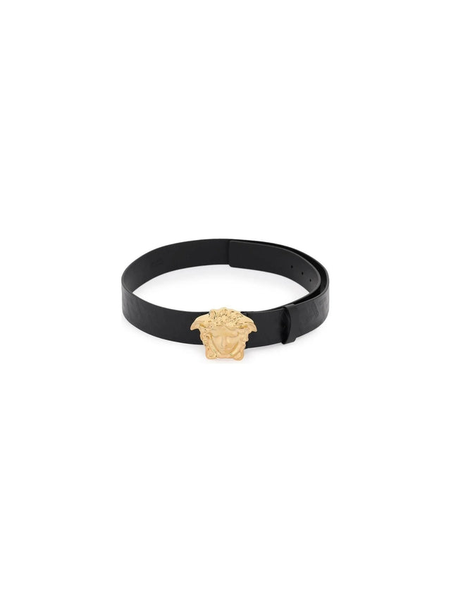 La Medusa Greca Leather Belt Versace