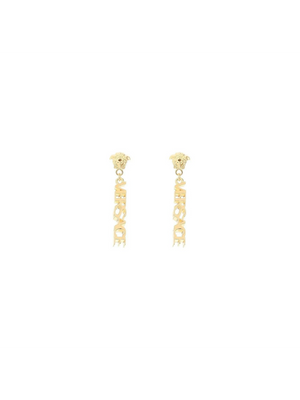 La Medusa Logo Drop Earrings.