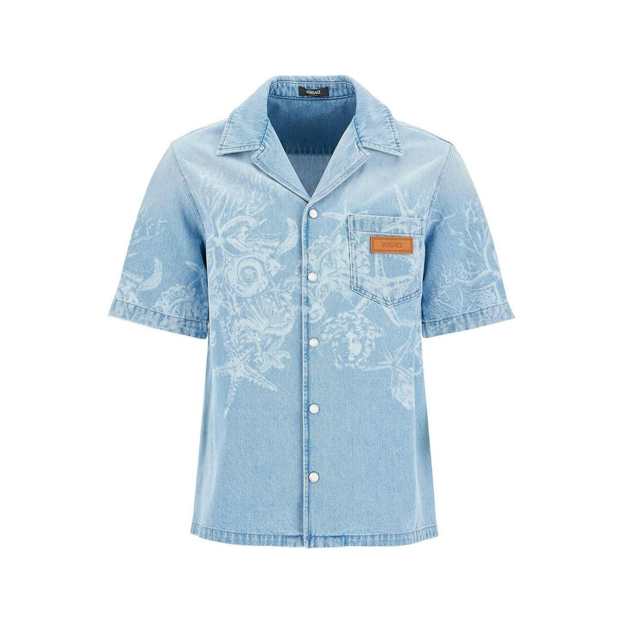 Lasered Barocco Sea Denim Overshirt.