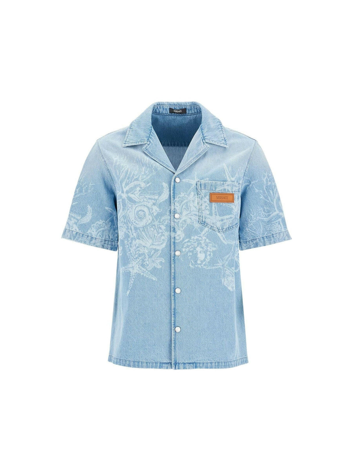 Lasered Barocco Sea Denim Overshirt.