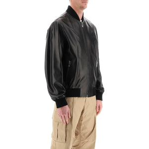 Leather Bomber Jacket VERSACE JOHN JULIA.