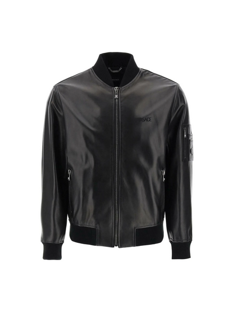 Leather Bomber Jacket VERSACE JOHN JULIA.