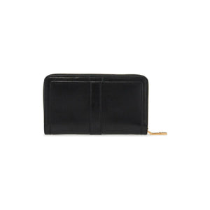 Leather Greca Goddess Long Wallet.