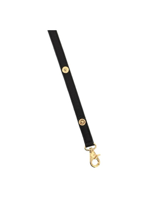 Medusa Studded Leather Leash-Versace-JOHN JULIA