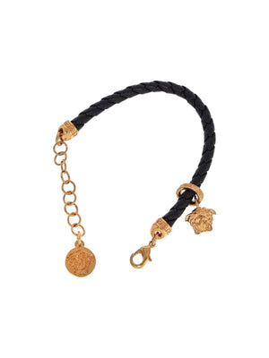 Leather Bracelet With Medusa Charm