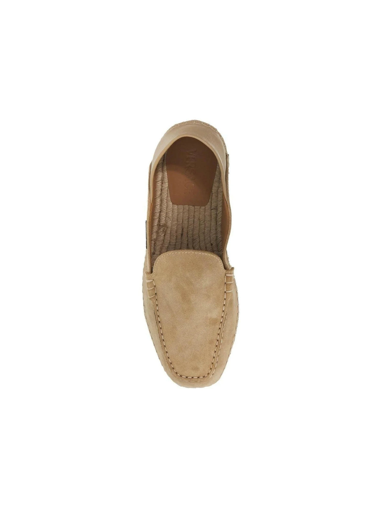 VERSACE-Logo Suede Espadrilles-JOHN JULIA