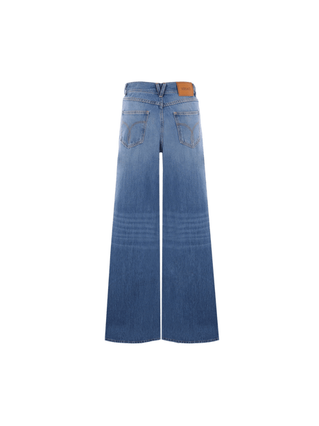 Medusa 95 Denim Wide-leg Jeans-VERSACE-JOHN JULIA