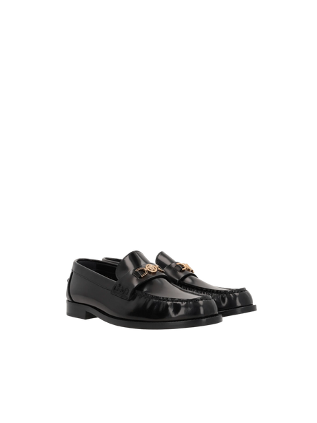 Medusa 95 Shiny Leather Loafers-VERSACE-JOHN JULIA