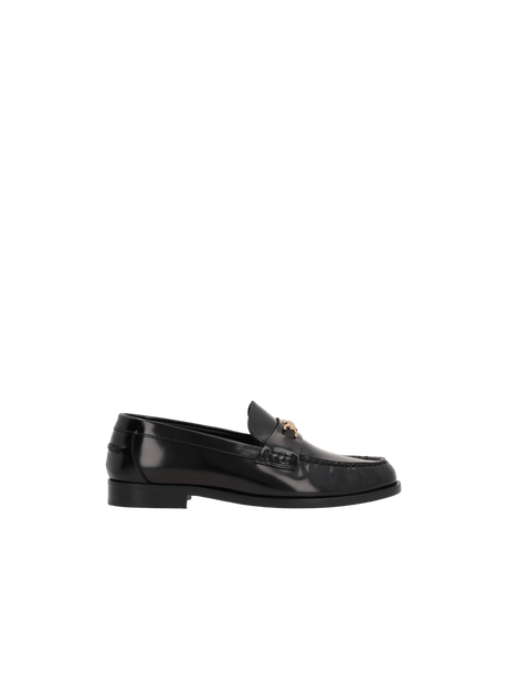 Medusa 95 Shiny Leather Loafers-VERSACE-JOHN JULIA