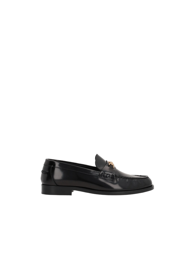 Medusa 95 Shiny Leather Loafers-VERSACE-JOHN JULIA