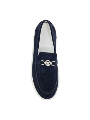 VERSACE-Medusa '95 Suede Greca Loafers-JOHN JULIA