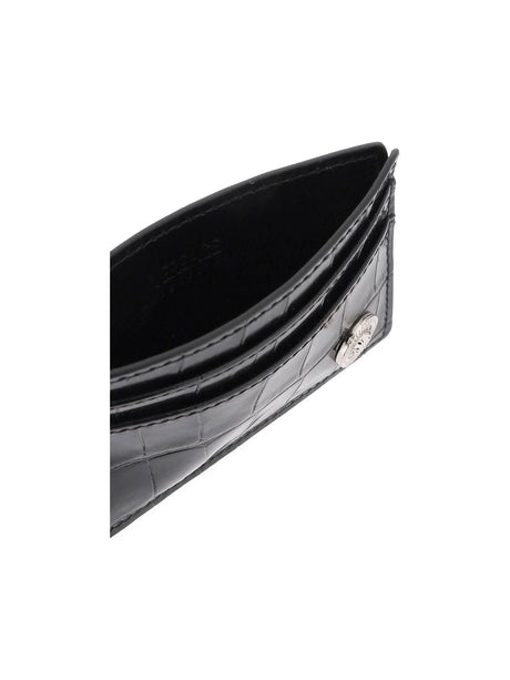 Medusa Biggie Croco-Embossed Cardholder