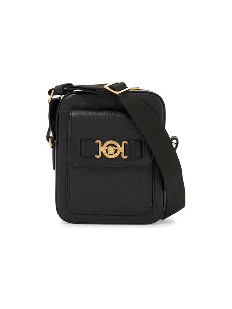 VERSACE-Medusa Biggie Leather Crossbody Bag-JOHN JULIA